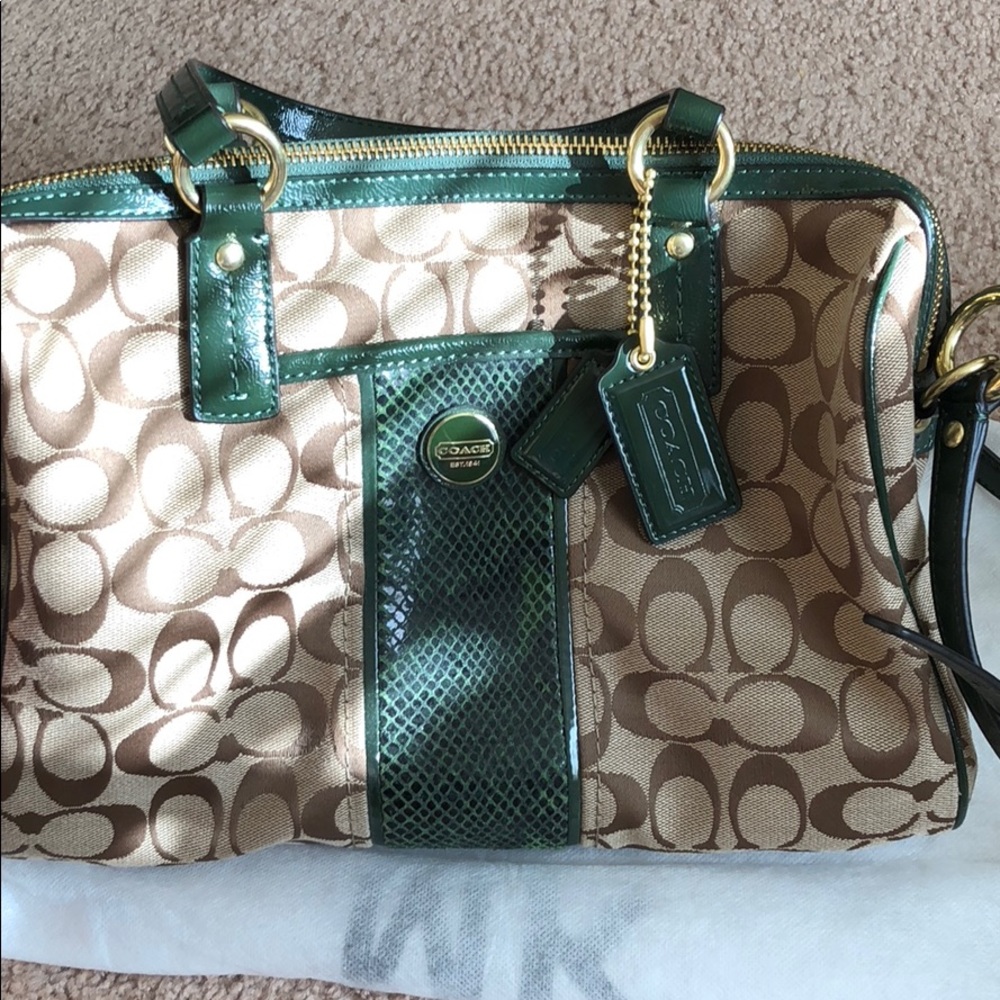 Coach new Boston bag green